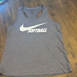 Nike Charcoal Softball Tank Top
